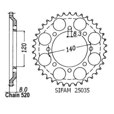 Rozeta pro Kawasaki 25035CZ43